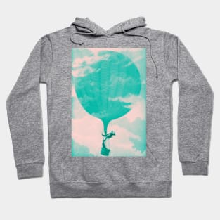 War Balloon In Mint And Pink Hoodie